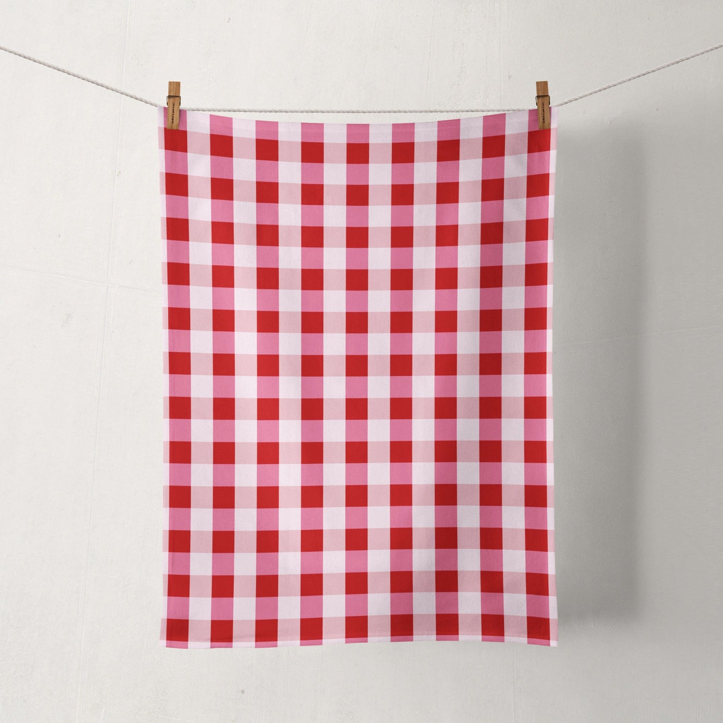 Gingham Tea Towel Shades of Red - Eleanor Antonio