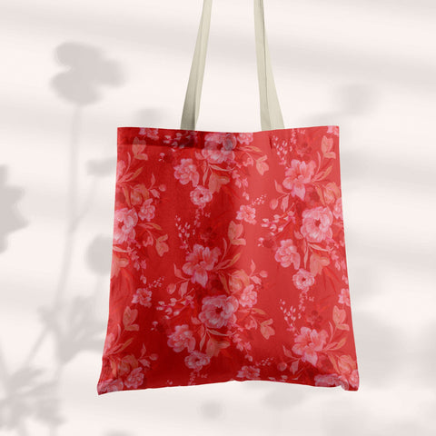 Scarlet Symphony Tote Bag