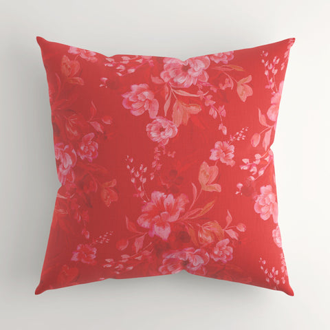 Scarlet Symphony Cushion Cover