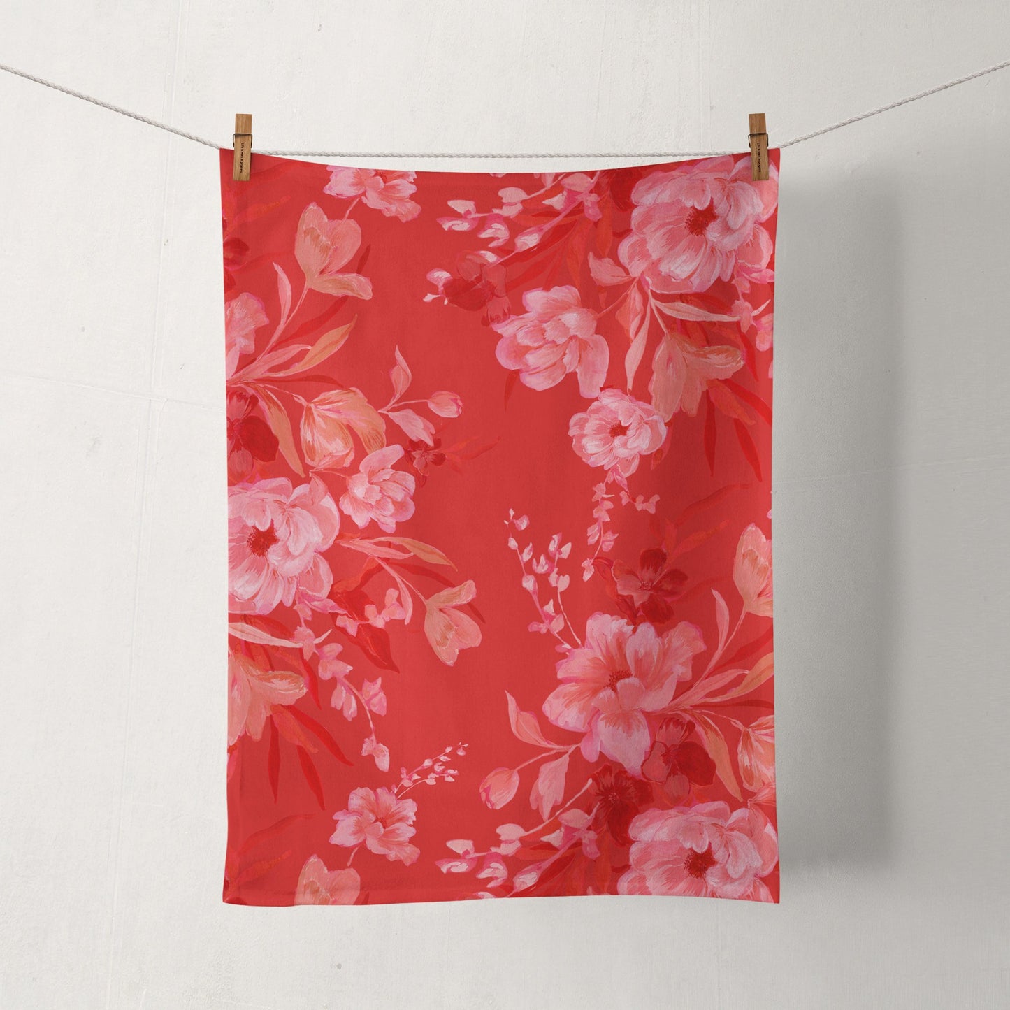 Scarlet Symphony Tea Towel - Eleanor Antonio