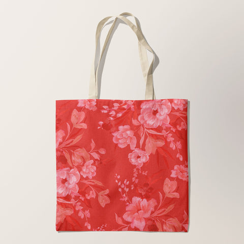 Scarlet Symphony Tote Bag